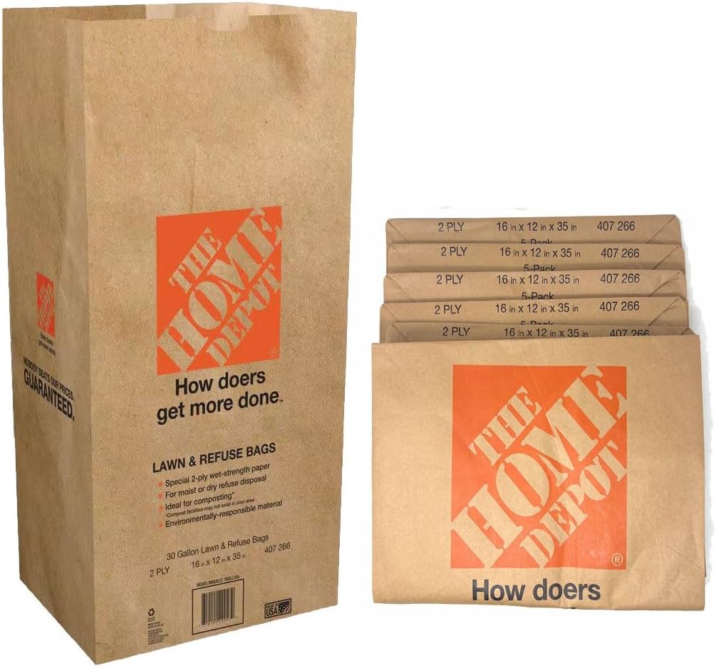 30 Gal. Paper Lawn and Leaf Bags (50 Count)