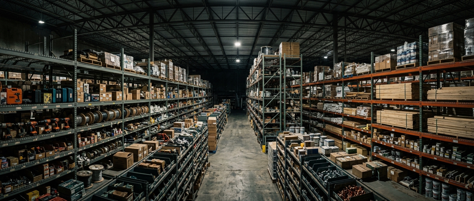 Wholesale hardware and tools warehouse
